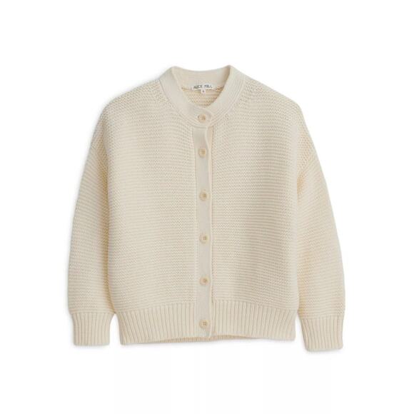 Alex Mill Women Ivory Cotton Texture Knit Nico Casual Crewneck Cardigan Size XS - Picture 4 of 7